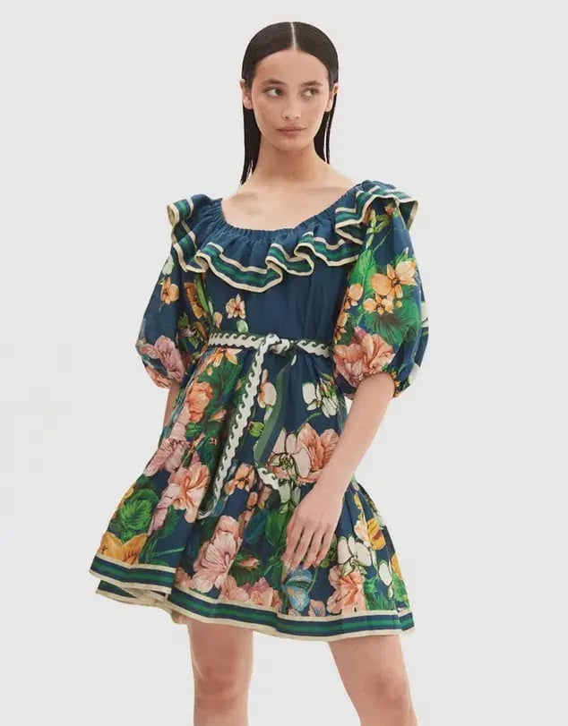 Alemais Lyla Frill Neck Mini Dress Floral Size 16 photo 4