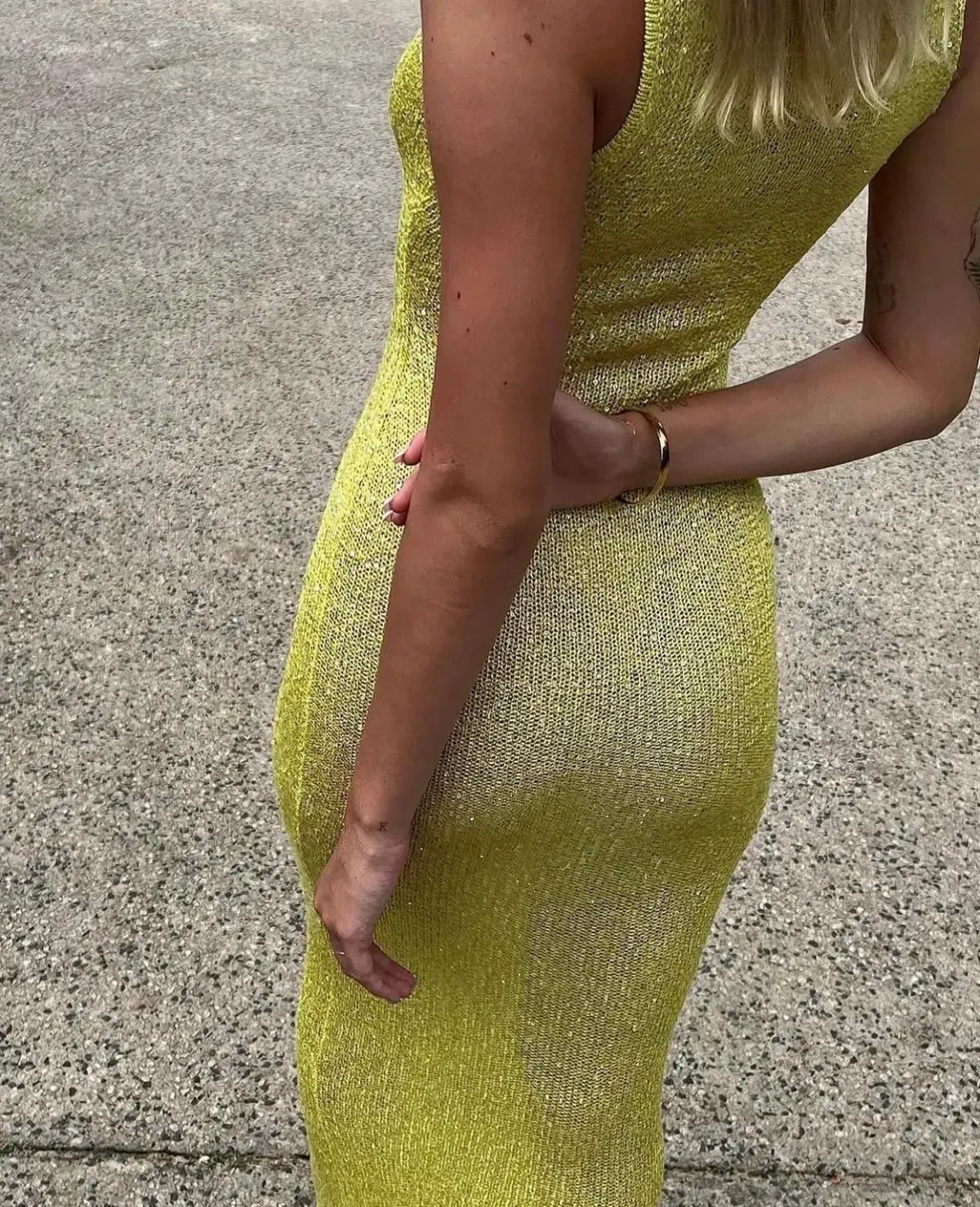 Asta Resort Natalia Dress Chartreuse Size 8 photo 3