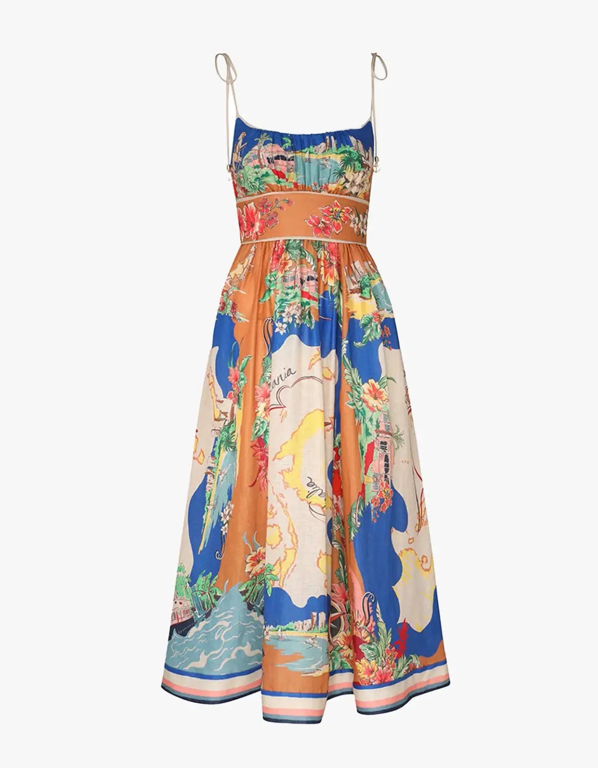 Zimmermann The Alight Picnic Dress in Nautical Map Size 2/Au 12 photo 3