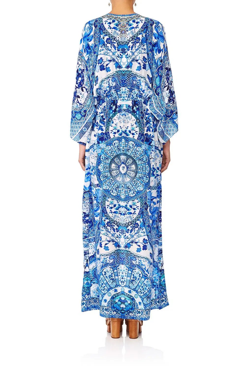 Camilla Split Pocket Dress Eternity's Empire Blue Size L photo 3