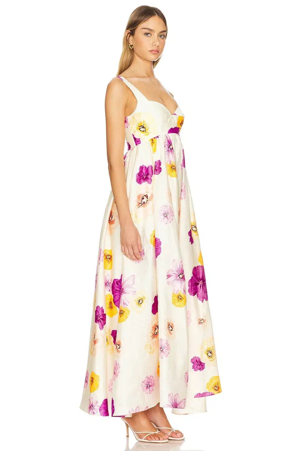 Acler Sandgate Maxi Dress Almond Poppy Size AU 6 photo 2