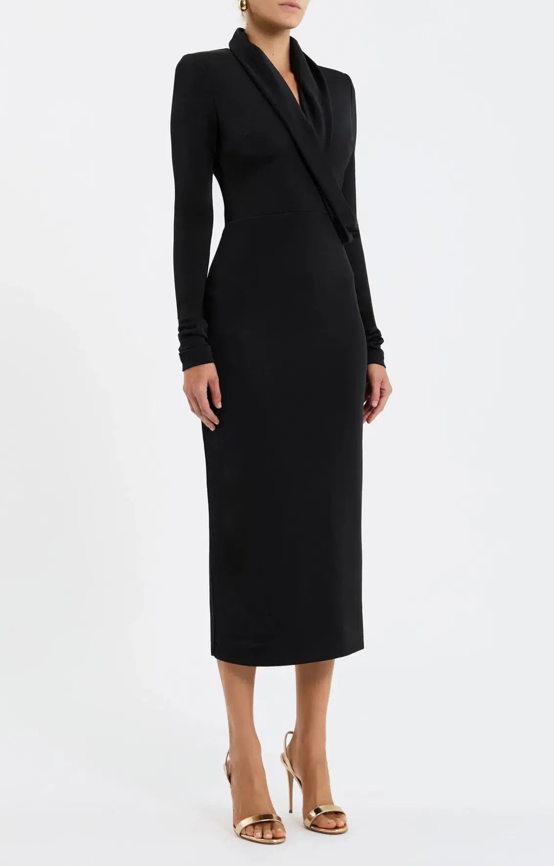 REBECCA VALLANCE ERIN LONG SLEEVE MIDI DRESS SIZE 8 photo 3