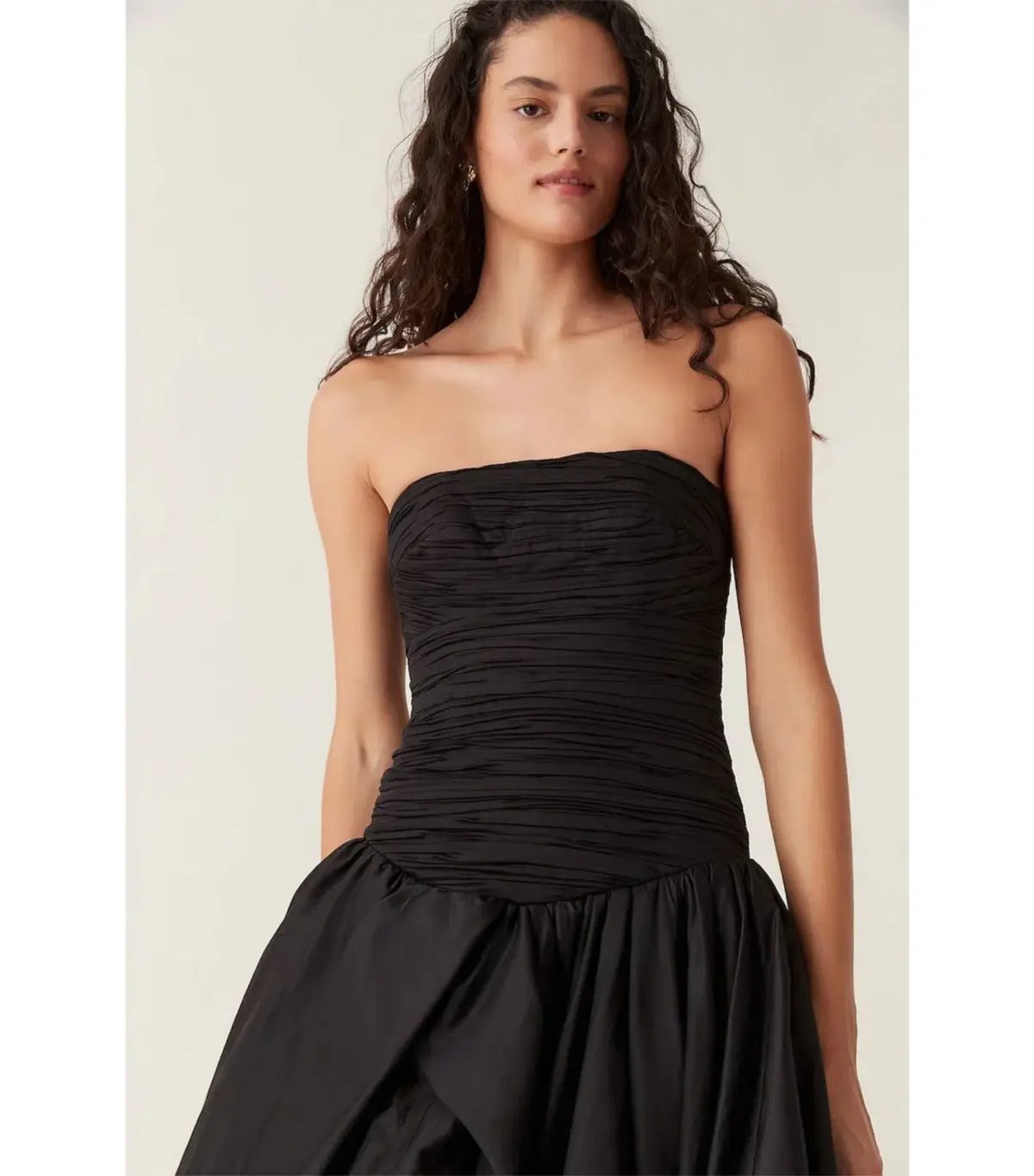 Aje Violet Bubble Hem Maxi Dress Black Size AU 10 photo 4