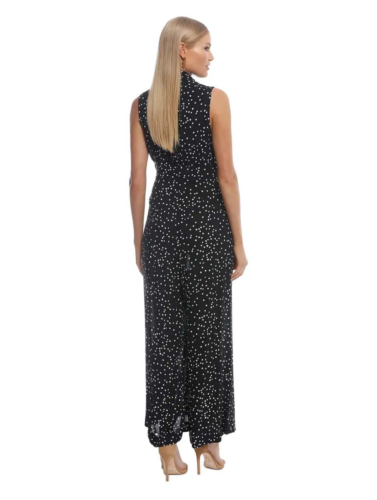 Zimmermann Polkadot Jumpsuit Black Print Size 1/ AU 10 photo 3