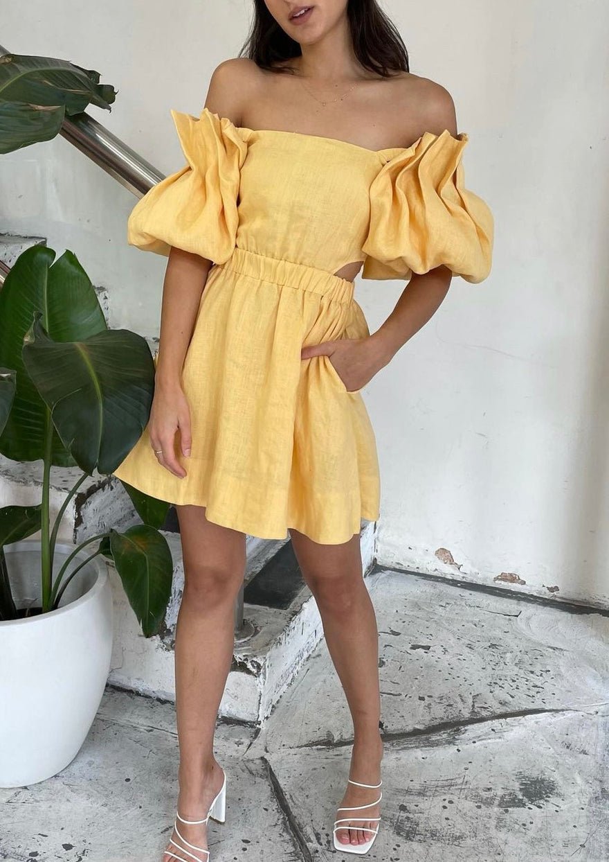 Sovere Noble Mini Dress - Buttercup photo 3