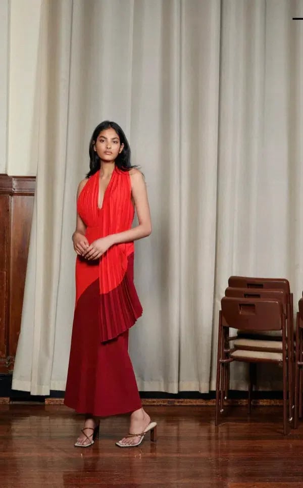 Acler Flora Dress Red Size 8 photo 4