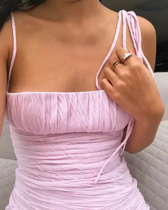 Cha Collective Chacha Maxi Dress Baby Pink Size M photo 5