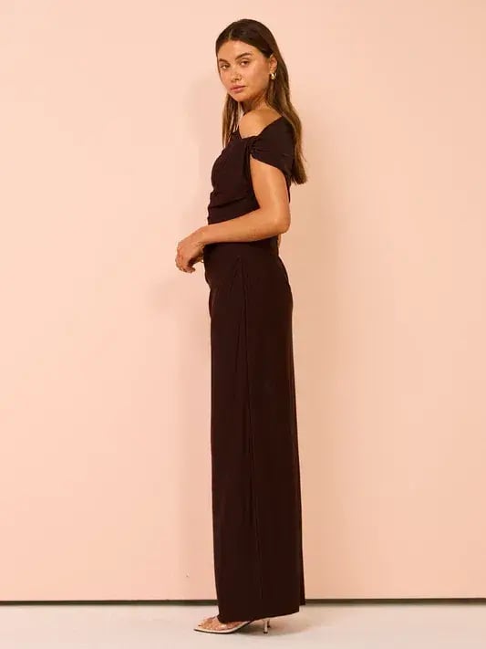 Camilla & Marc Annalise Maxi Dress Chocolate Brown Size 12 photo 2