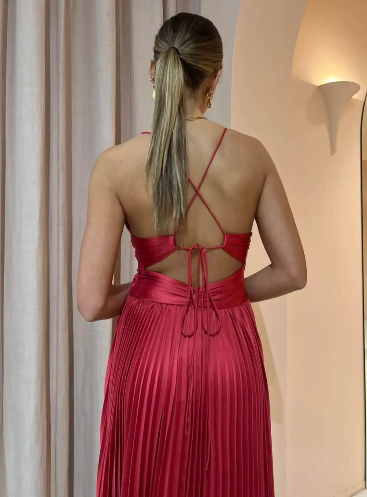 Issy Orla Dress in Berry Red Size 8 photo 6
