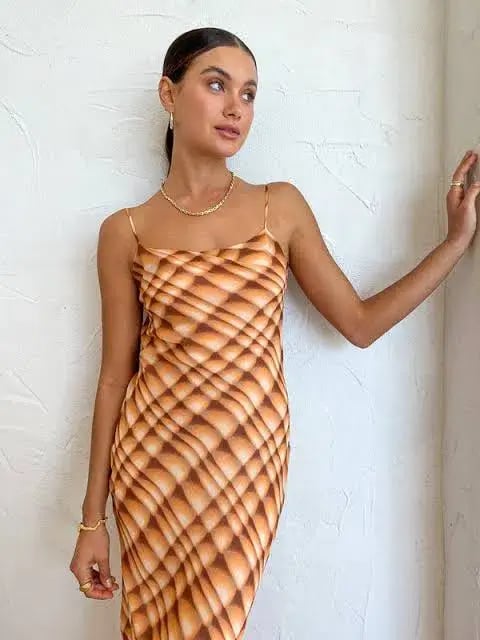 Bec & Bridge Soleil Slip Maxi Dress Orange Size 6 photo 3