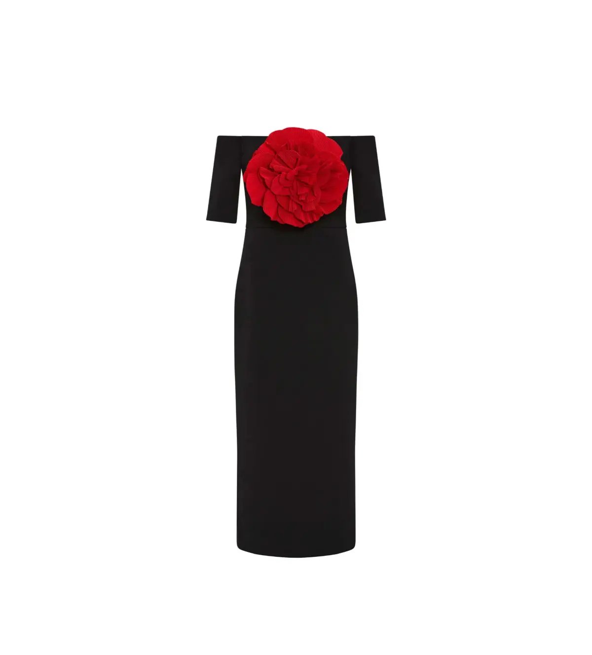 Rebecca Vallance Rhosen Off The Shoulder Midi Dress Black Size AU 8 photo 5