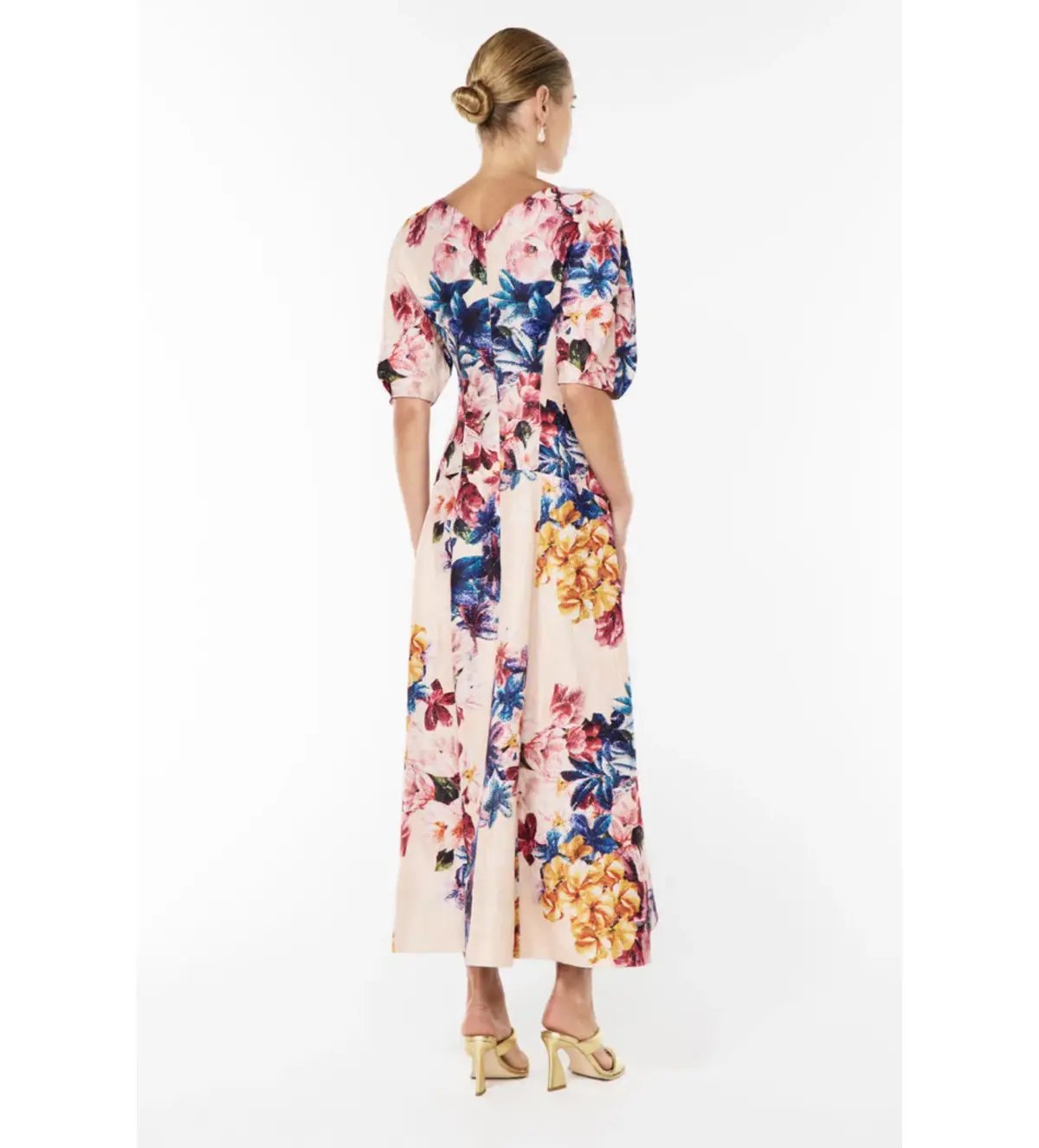 Manning Cartell Scattered Flowers Midi Dress Floral Size 14 photo 2