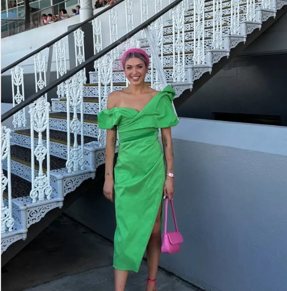 Rachel Gilbert Gia Midi Dress Green Size 3 / AU 12 photo 5