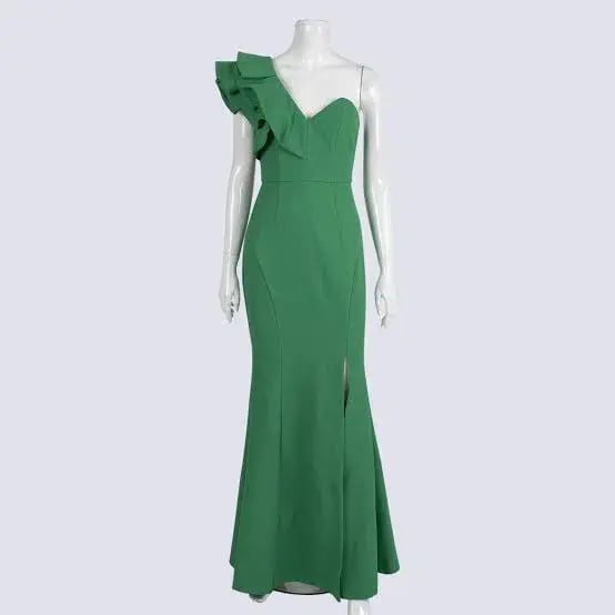 Sheike High Society Gown Green Size 14 photo 4