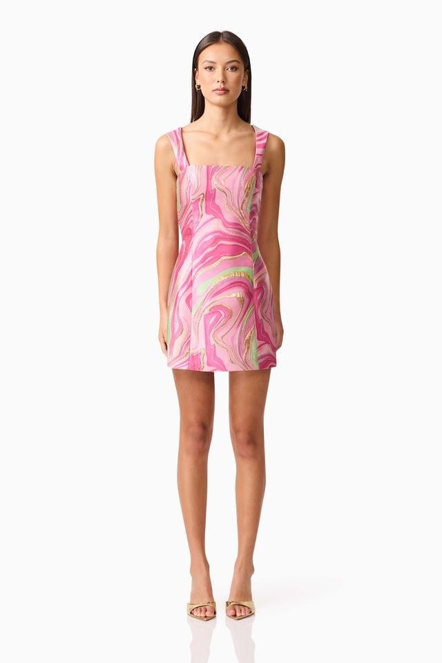 Elliatt Mirella Mini Dress - Pink Multi photo 3