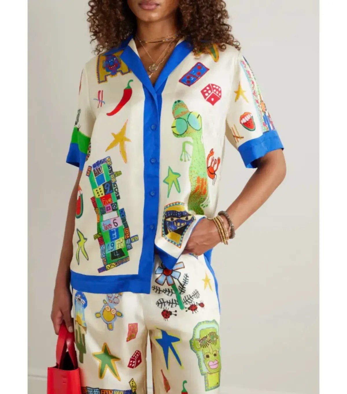 Alemais Rollers Shirt And Pants Set Print Size AU 10 photo 2