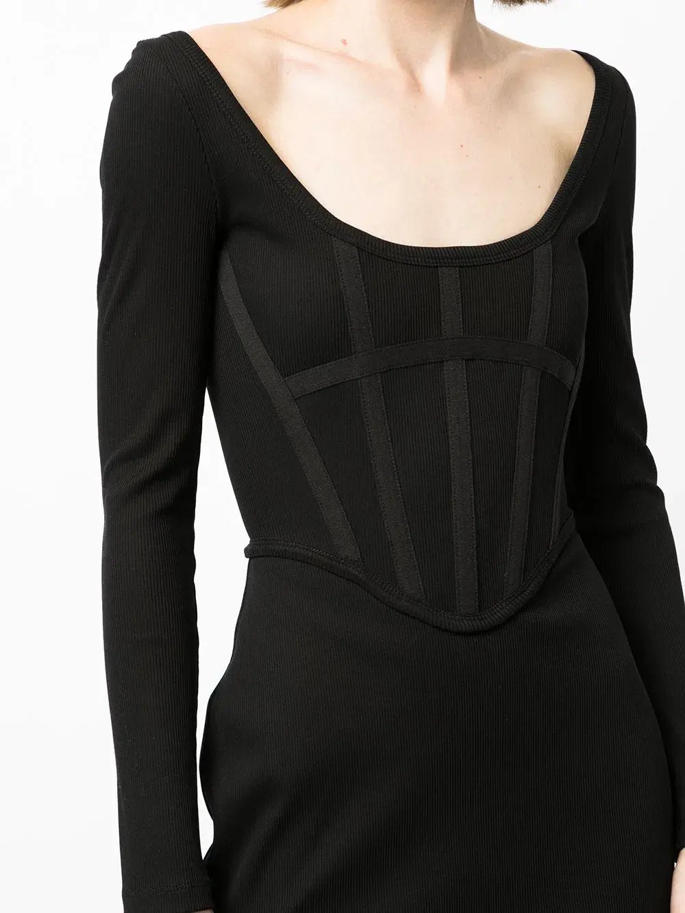 Dion Lee Rib Corset Mini Dress Black Size 6 photo 2