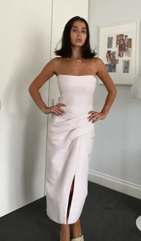 Manning Cartell Ivory Strapless Dress White Size AU 8 photo 2
