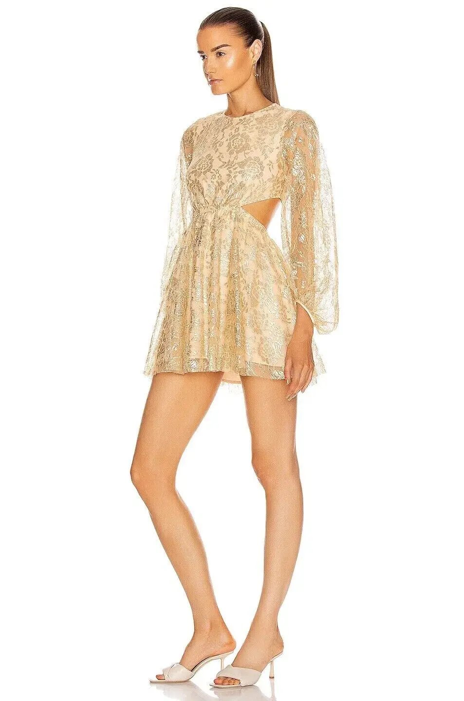 Alice McCall Magic Thinking Mini Dress Gold Size 8 photo 2