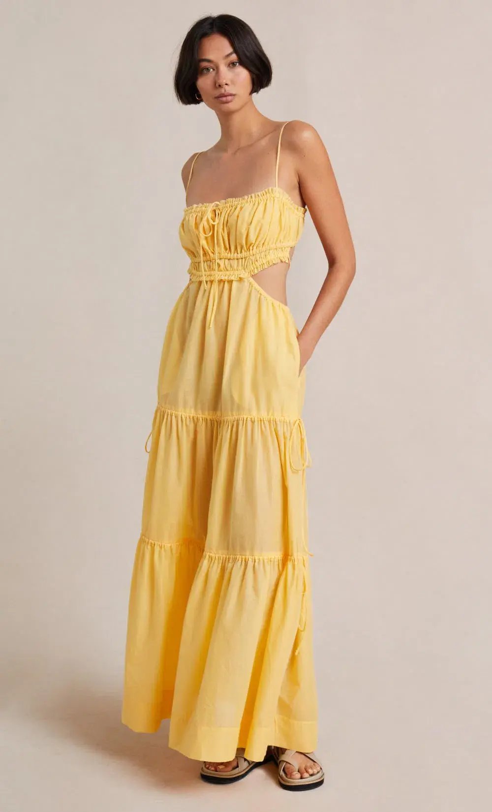 Bec & Bridge Alexandra Tie Maxi Dress Yellow Size 8 photo 5