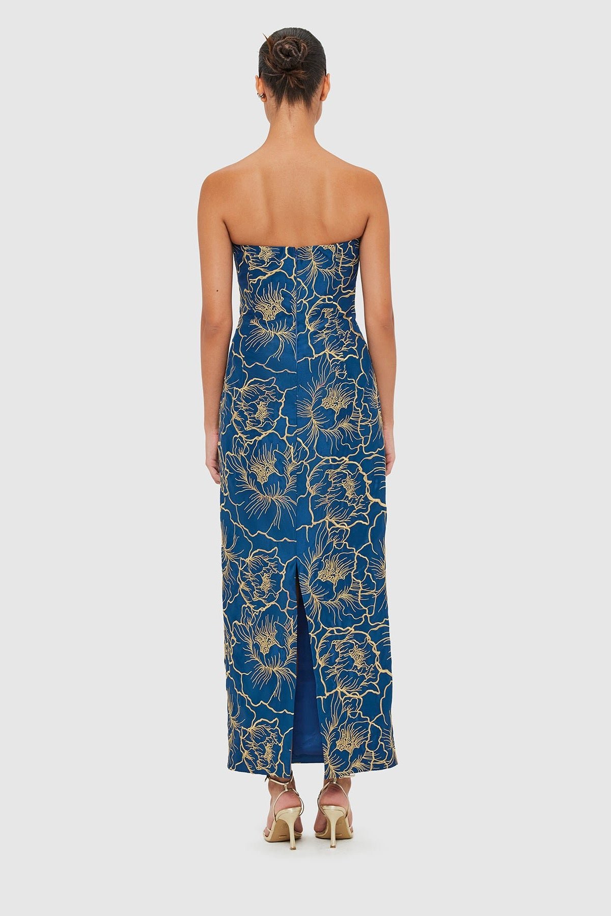 LEO LIN RAYNA BUSTIER MAXI DRESS - MARINE BLUE photo 3