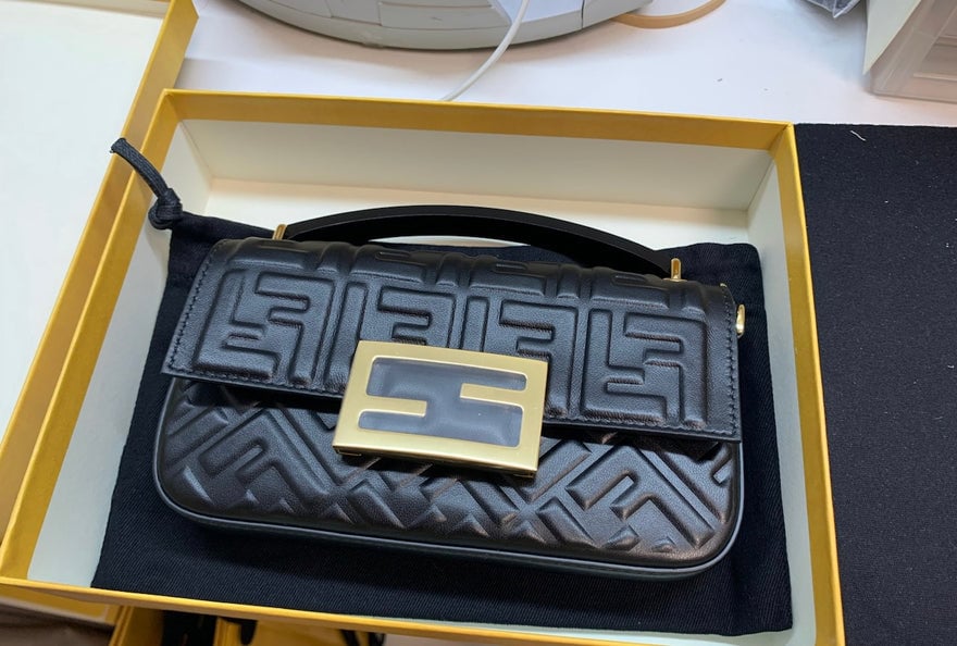 Fendi Baguette - Black Nappa Leather Bag photo 3