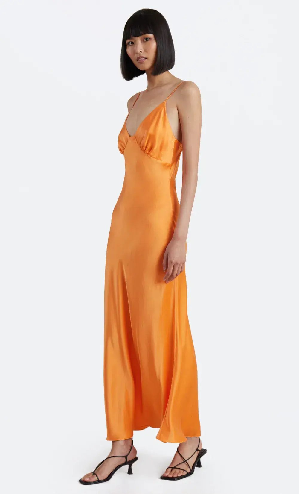 Bec & Bridge Amber V Midi Dress Orange Size AU 6 photo 2