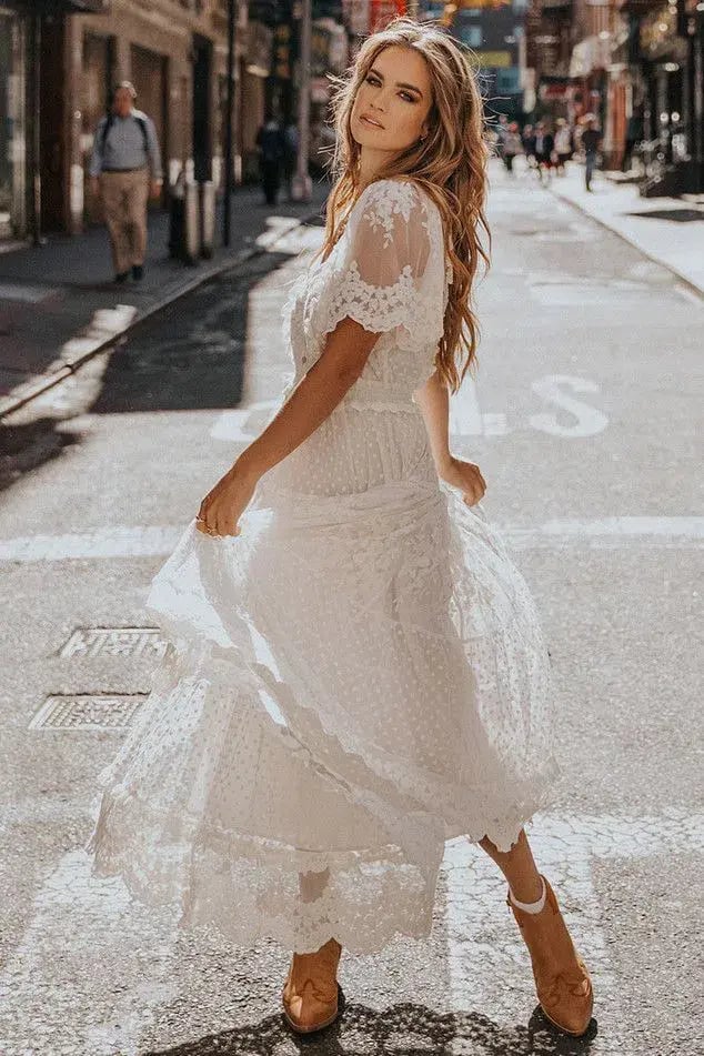 Spell & the Gypsy Dawn Lace Gown Cream Size XXL photo 2