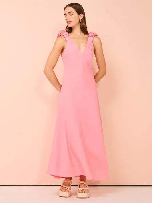 Kinney Paloma Dress In Coral Size L/Au 12 photo 3
