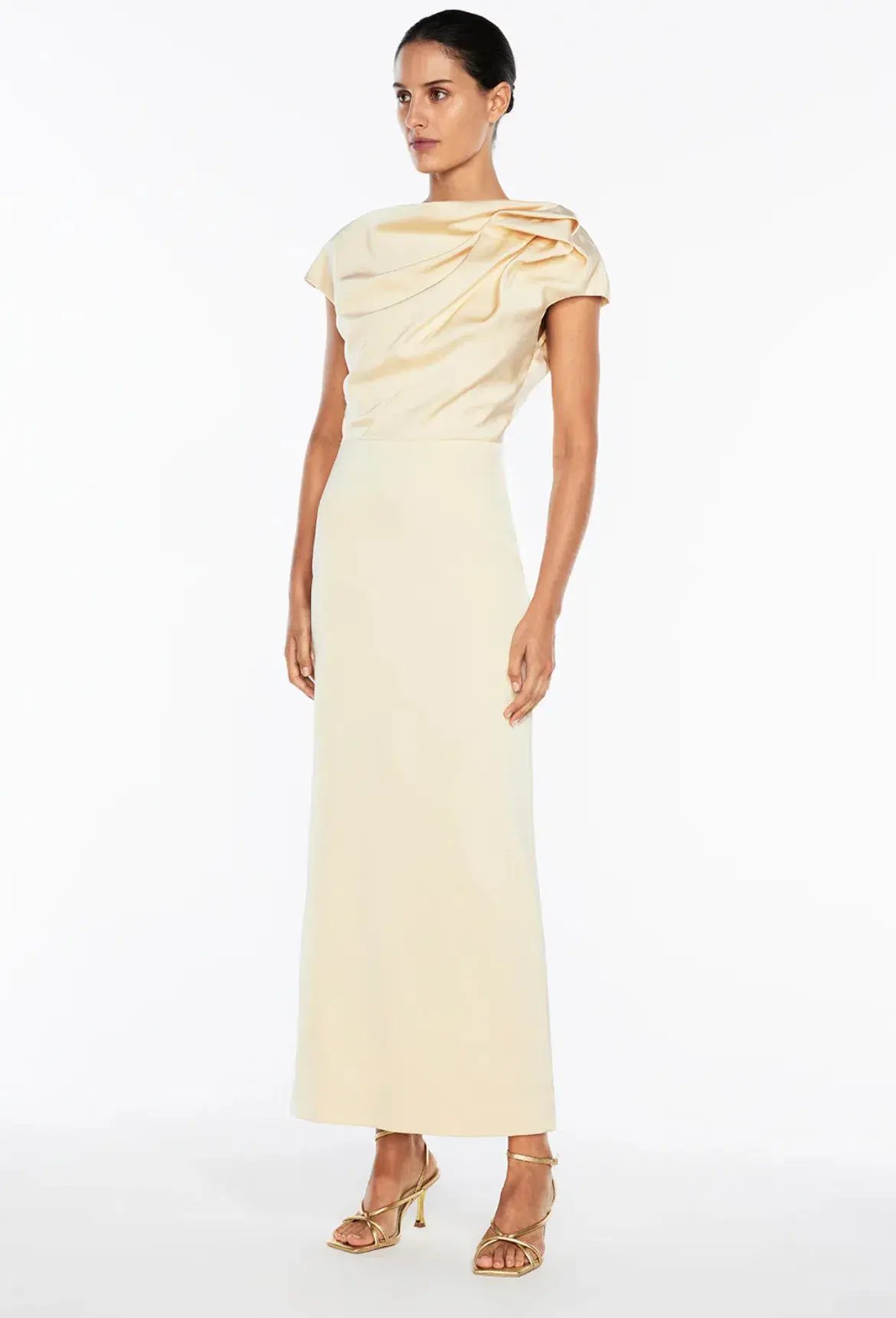 Manning Cartell Grand Illusion Maxi Gown Butter Size 10 photo 2