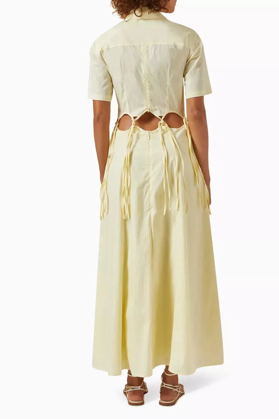 Anna Quan Ondine Cut Out Maxi Dress Sorbet Lemon Yellow Size 8 photo 7
