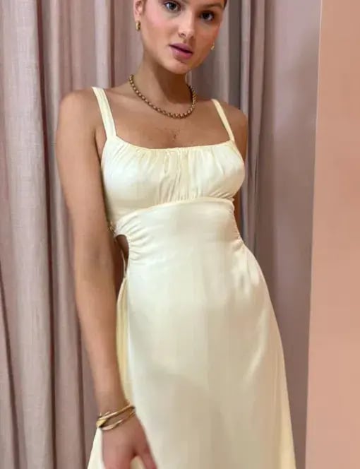 Hansen & Gretel Carlos Dress Lemon Yellow Size M / AU 10 photo 2