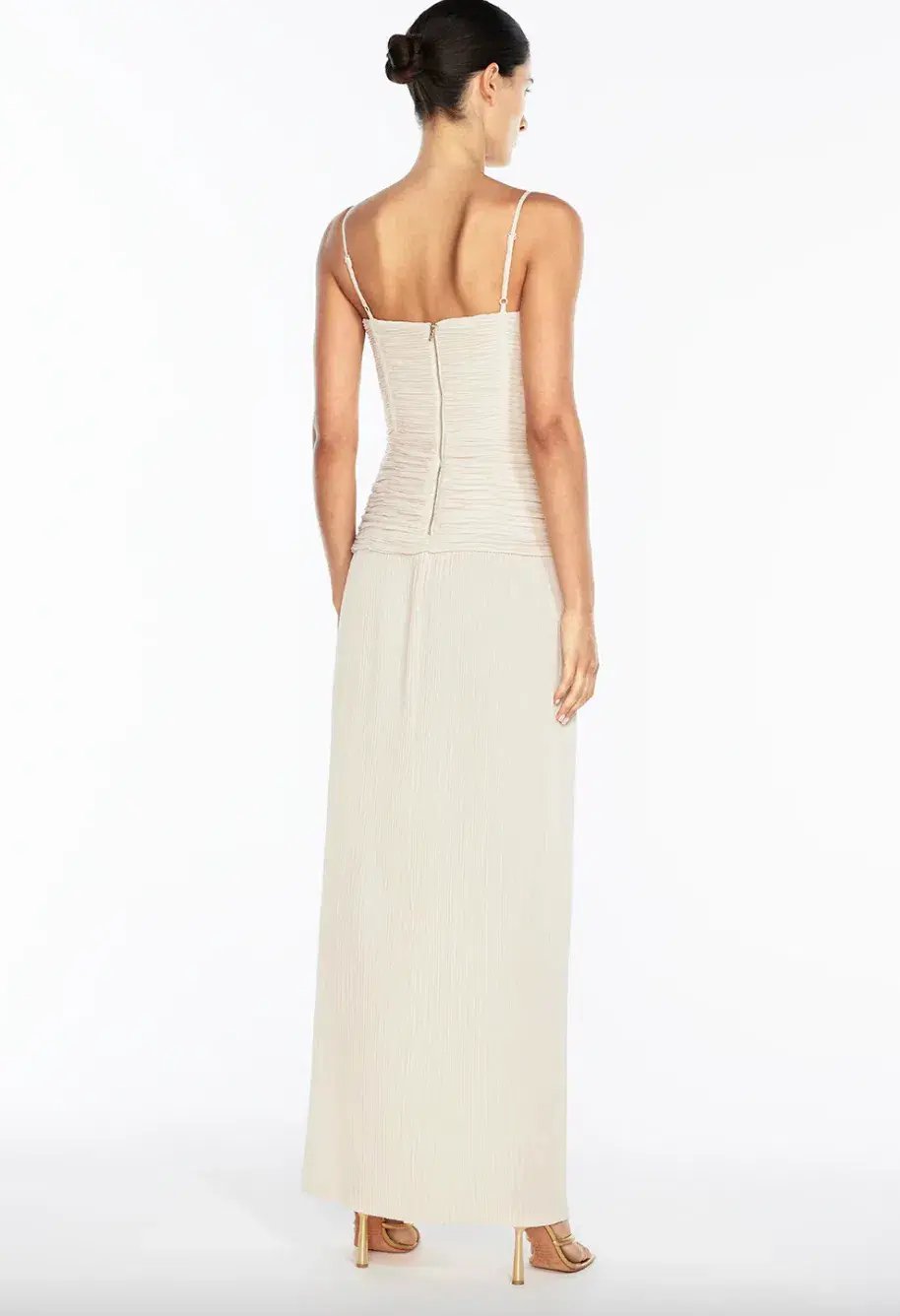 Manning Cartell Double Time Pleat Dress In Nougat Size 12 photo 3