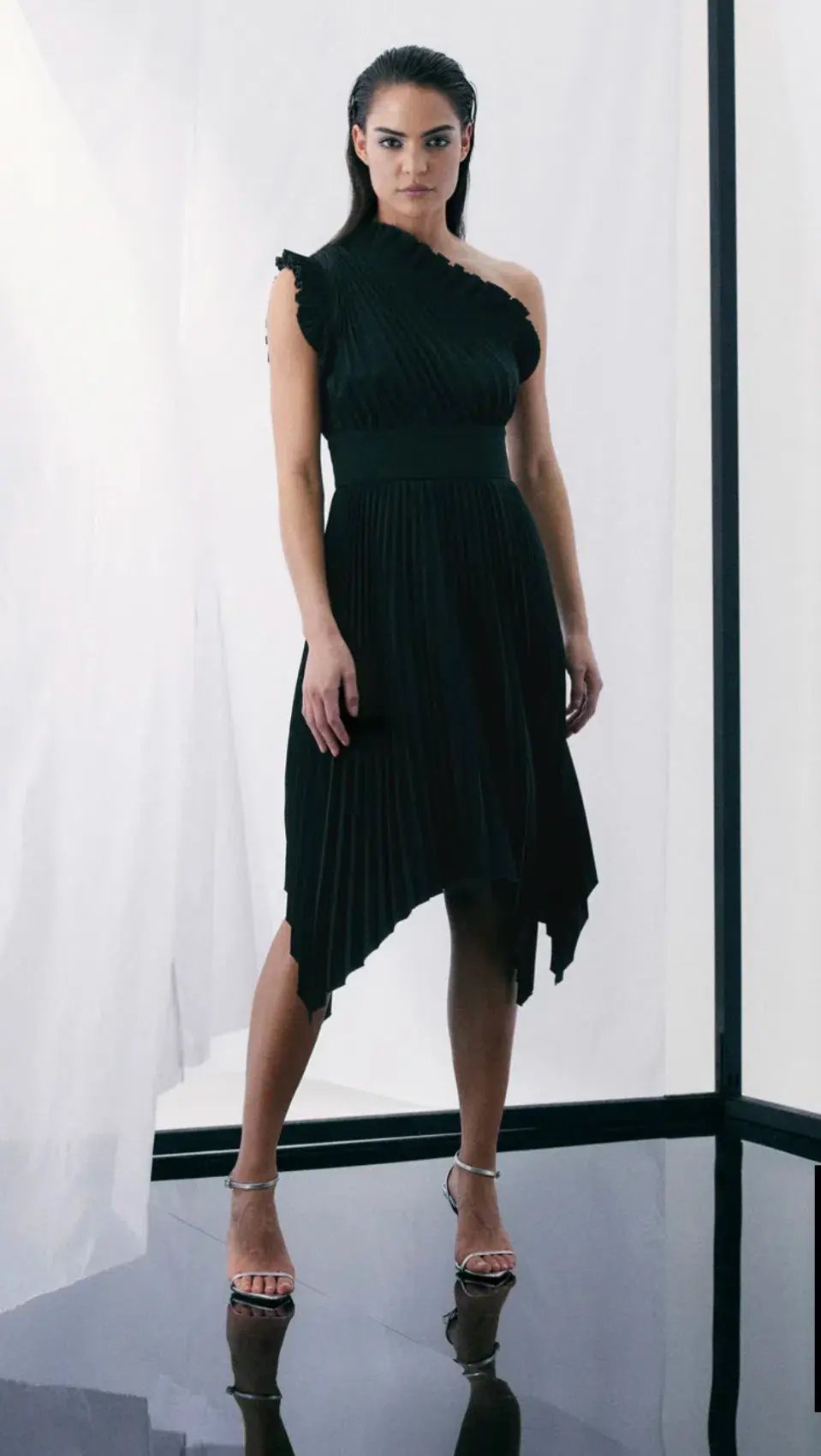 Mossman THE LADY LIKE MIDI DRESS Black Size AU 10 photo 2