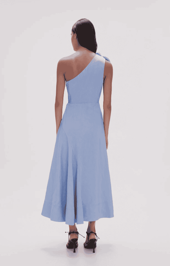 Aje Adelia Ruffle Midi Dress - Sky Blue photo 2