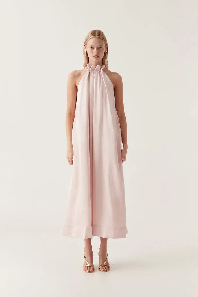 AJE Mariel Trapeze Midi Dress Soft Pink Size 8 photo 5