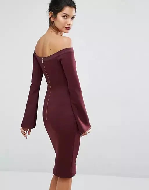 Bec & Bridge Banditti Off Shoulder Dress Claret Size AU 6 photo 3
