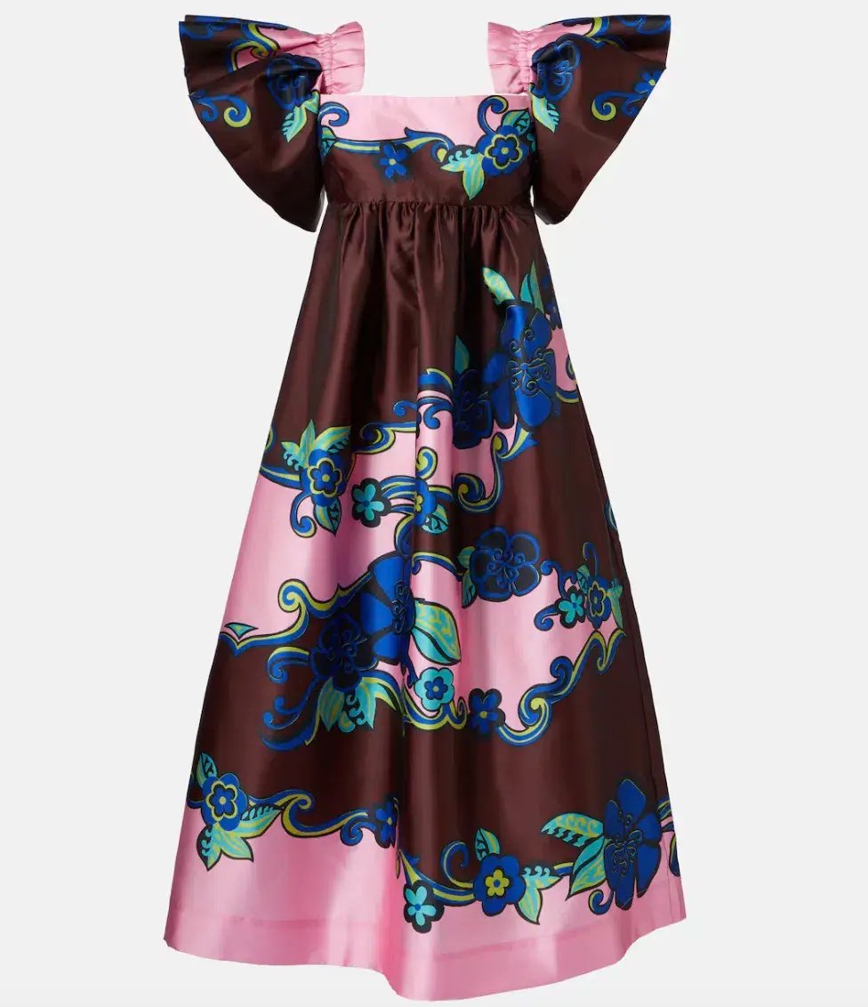 Alémais Azalea Off-shoulder Satin Midi Dress Floral Size AU 16 photo 7