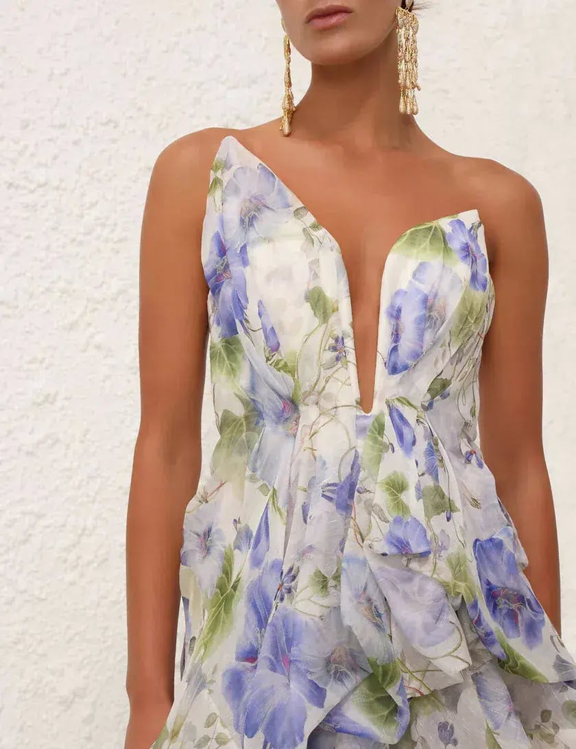 Zimmermann Natura Draped size 12 purple floral photo 3
