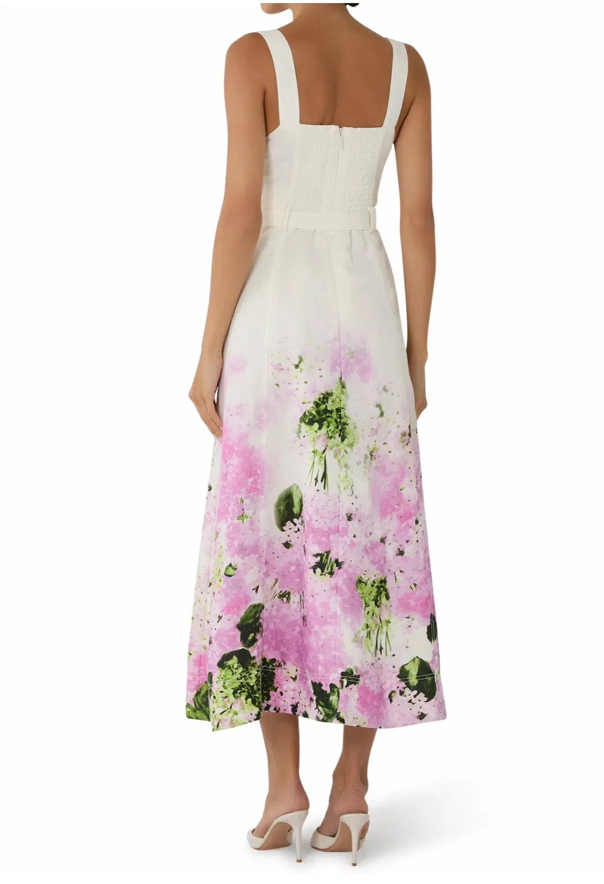 Aje Eartha Midi Dress In Pink Hydrangea Size 8 photo 3