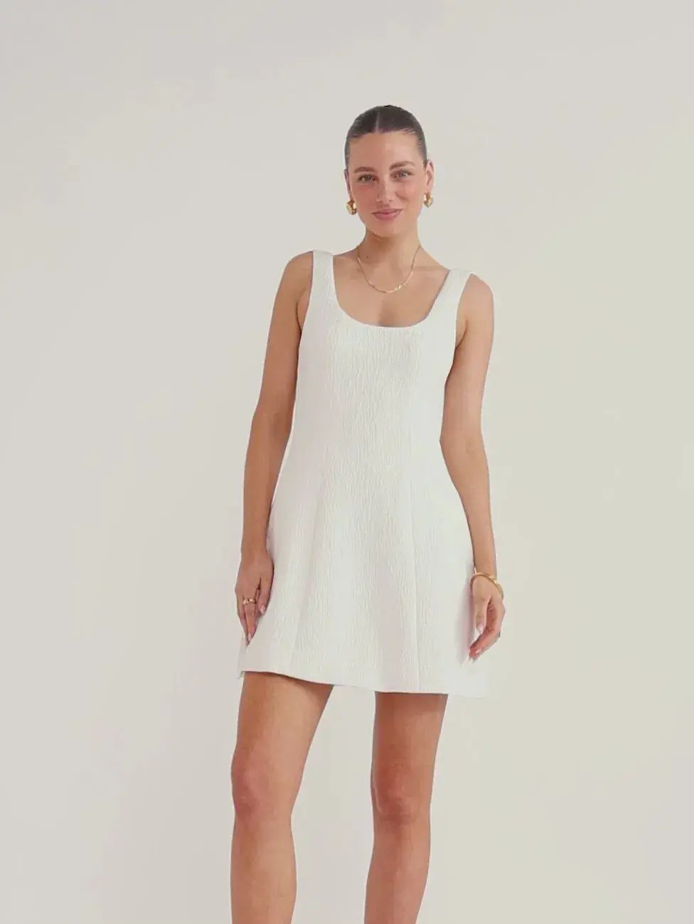 Anna Quan Riona Mini Dress Cream Size 8 photo 4