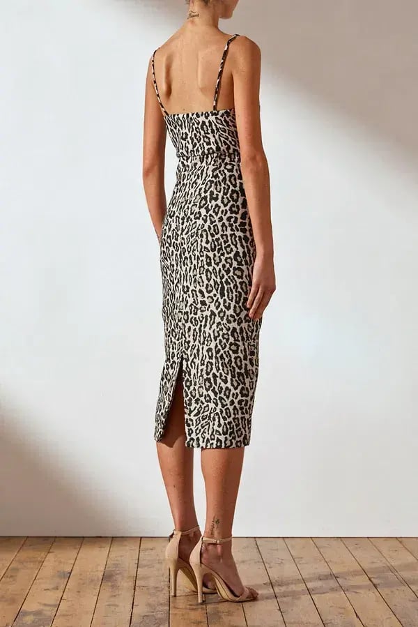 Shona Joy Leopard Dress Print Size 8 photo 3