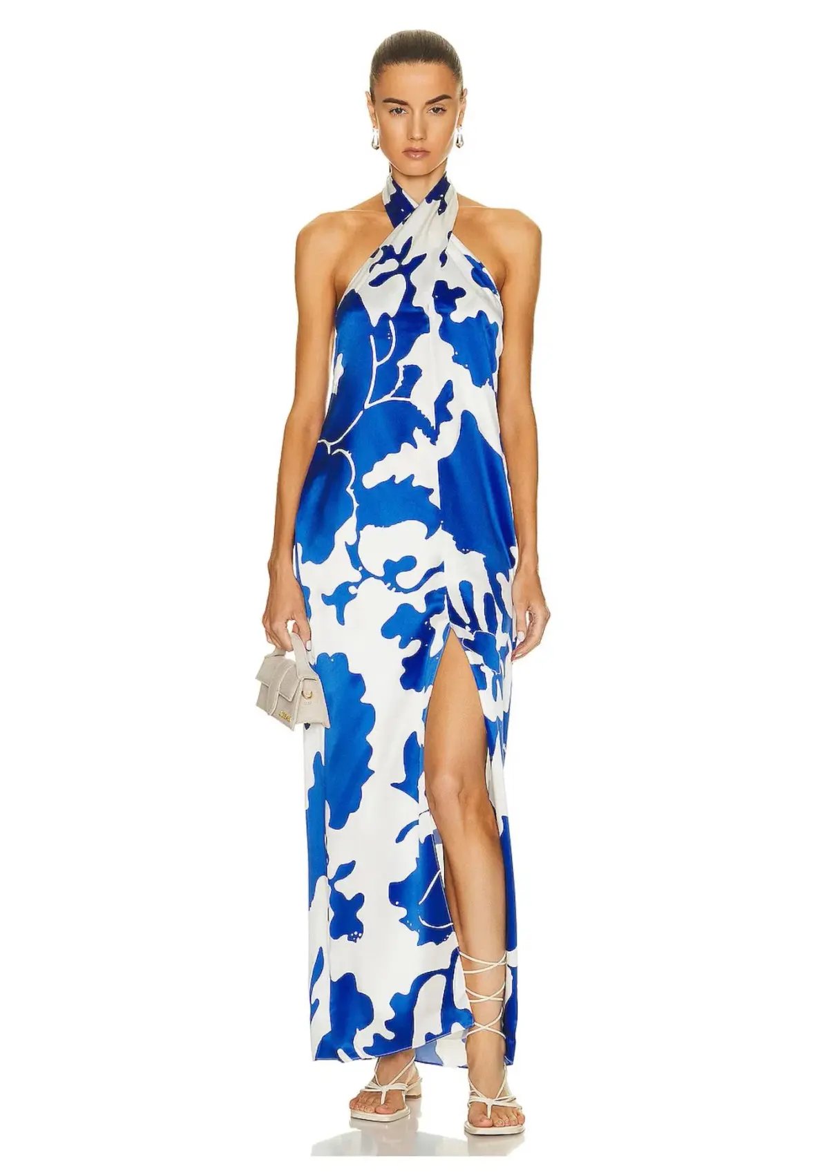 Sir The Label Esme Halter Silk Maxi Dress Merce Abstract Print Size 0 / AU 6 photo 3