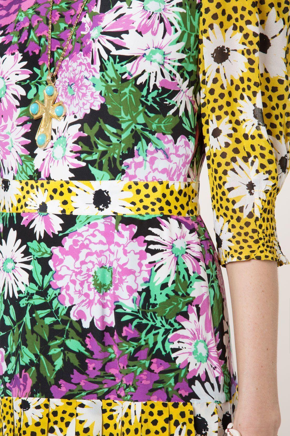 Rixo London Leopard Daisy Retro Dress Print Size 6 photo 4