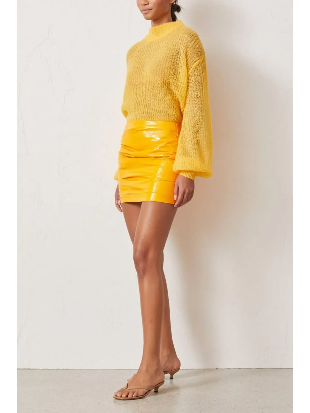 Bec & Bridge Citrus City Mini Skirt Tangerine Size AU 6 photo 2