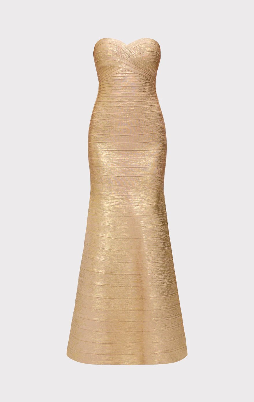 Hervé Léger The Sara gown -  Gold Foil photo 3
