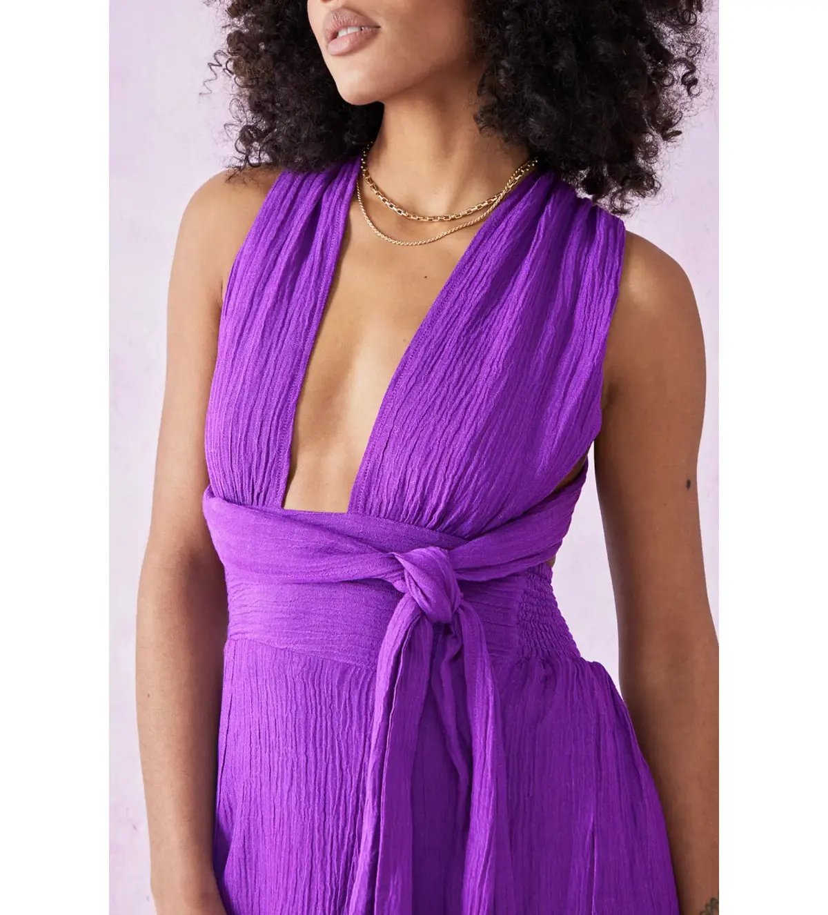 Faithfull The Brand Tropiques Maxi Dress Violet size 10 photo 4
