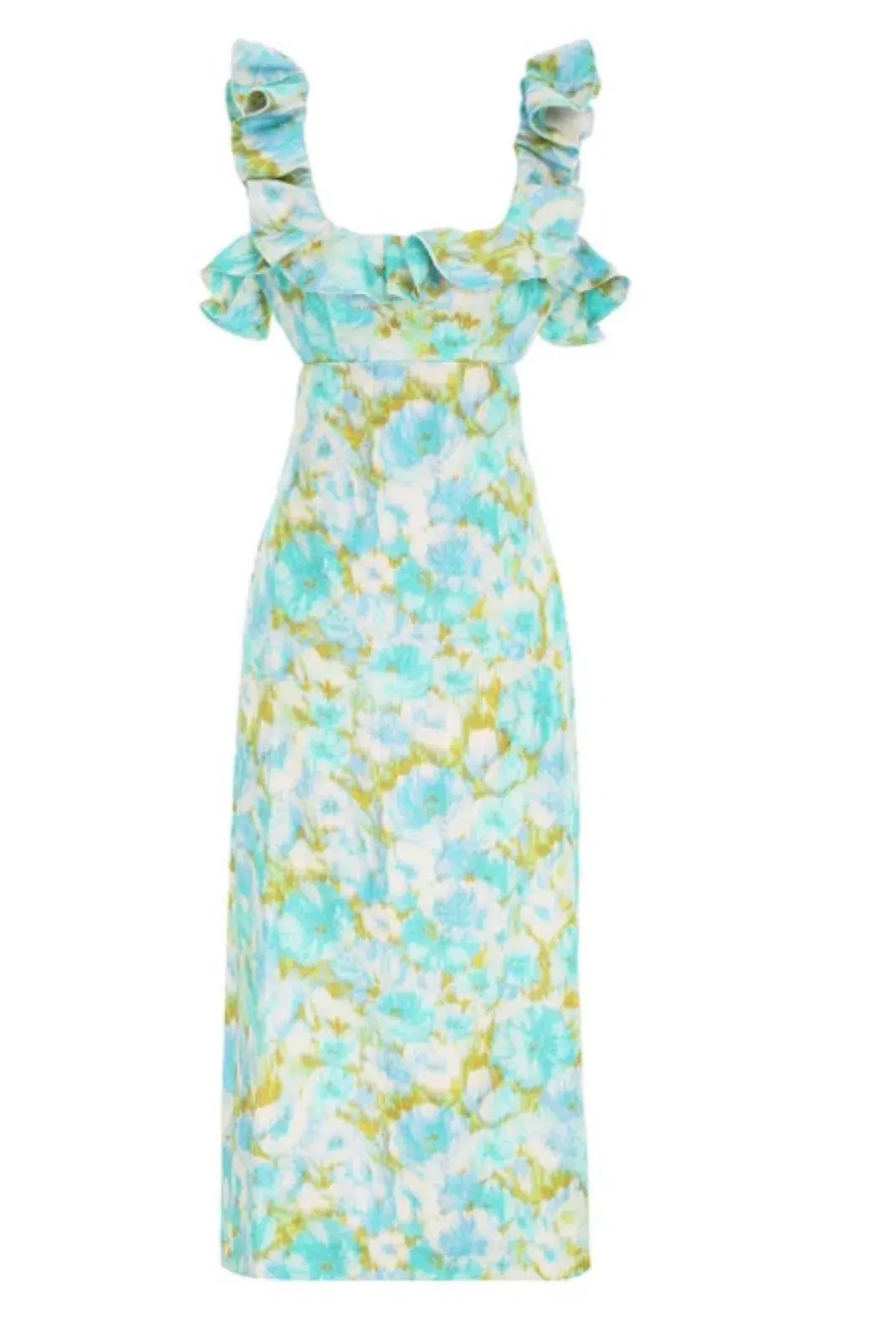 Zimmermann High Tide Frilled Midi Dress Floral Size 0 / Au 8 photo 4