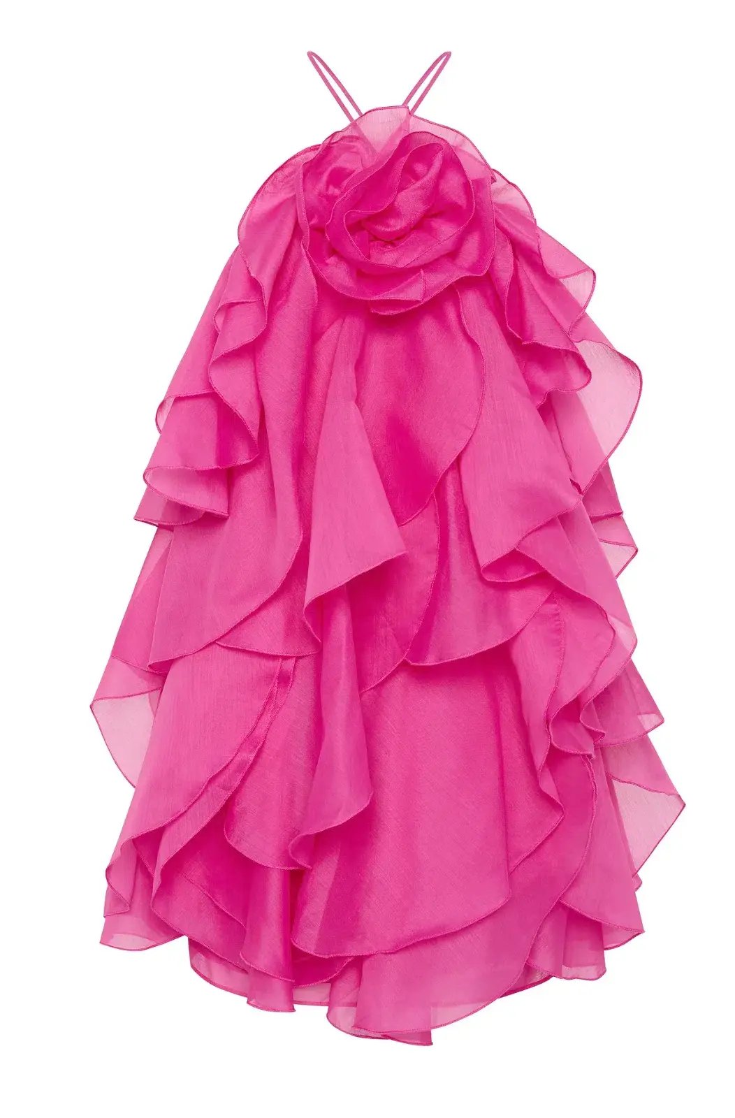 Aje Pandorea Layered Mini Dress Fuchsia Rose Size S / AU 8 photo 5