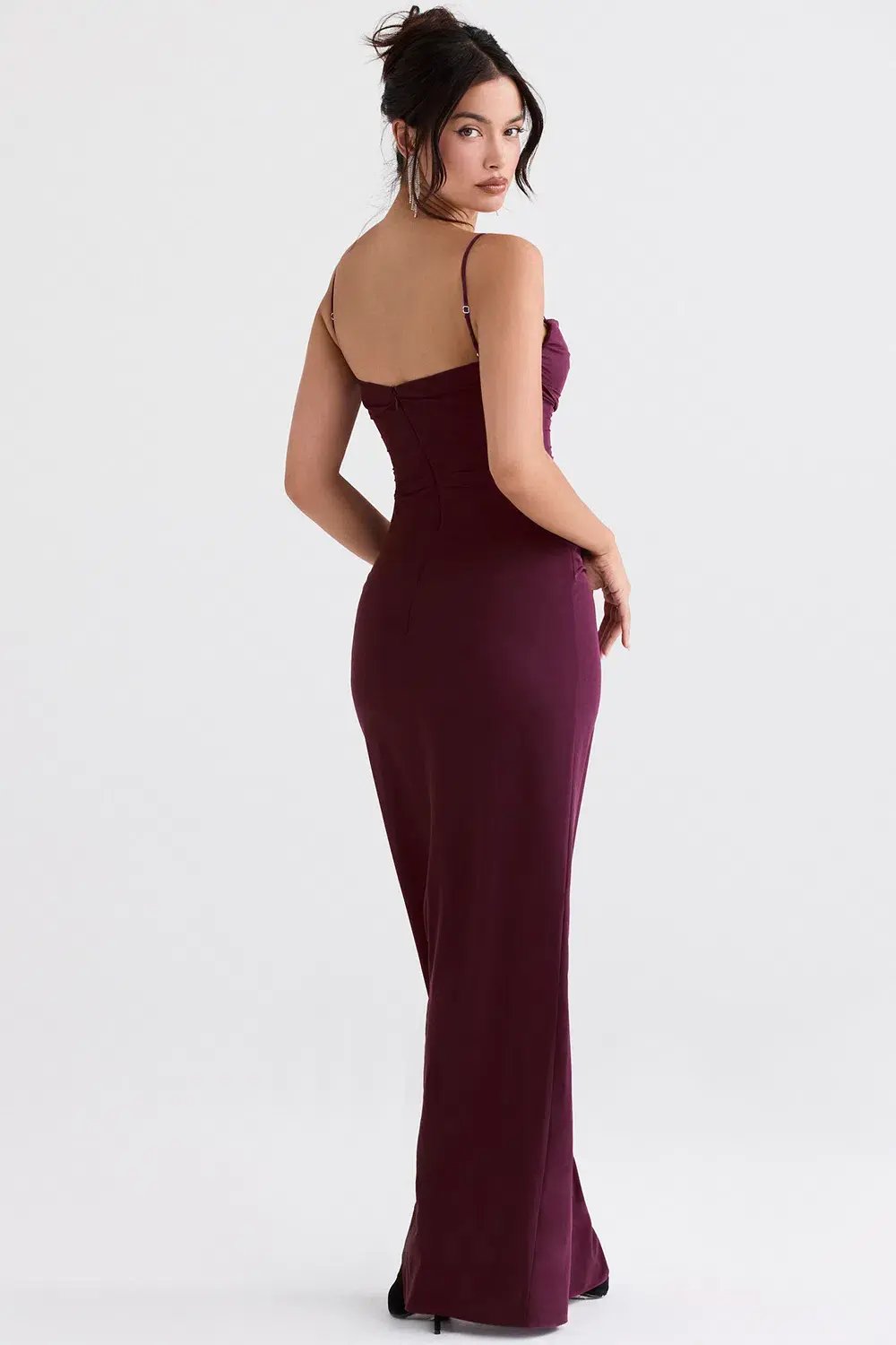 House of CB Lani Corset Maxi Dress Merlot Size S / Au 8 photo 3